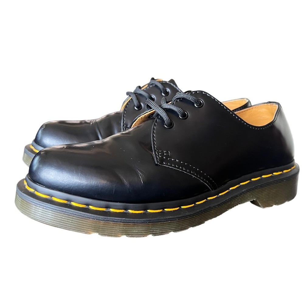 Dr. Martens 1461 Black Smooth Leather 3-Eye Oxford Shoes Women 6 AW004 GV04R